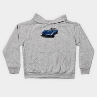 1970 Corvette Stingray in Bridgehampton Blue Kids Hoodie